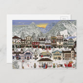 レーベンワースのホリデーシーズンを祝う シーズンポストカード (正面/裏面)