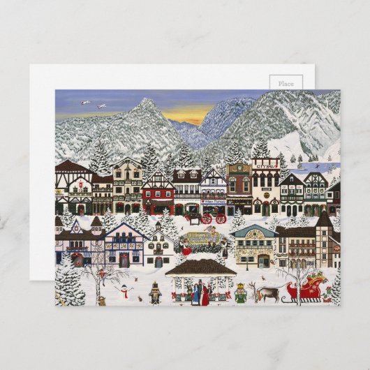 レーベンワースのホリデーシーズンを祝う シーズンポストカード (正面/裏面)
