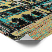 レーマーフランクフルトアイコニックシティホールイラストレーション ポスター (角)