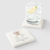 レーモナ付き大理石コースター漫画キャラクター ストーンコースター (横)