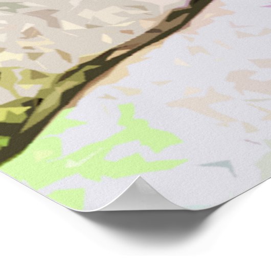 レールに乗る – 漫画スケートボーダーデザイン ポスター (角)