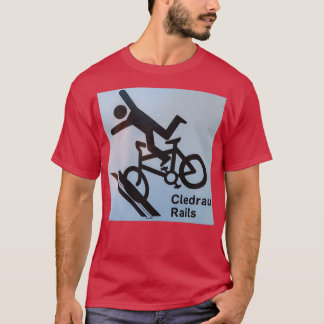 レールに注意 Tシャツ