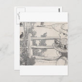 レールに浮かぶウズラ ポストカード (正面/裏面)