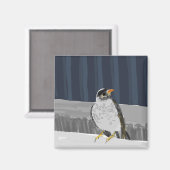 レールに鳥の磁石を付ける マグネット (正面/裏面)