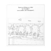 レールのアウトラインに配置するスパーズの色付けノートパッド ノートパッド (正面)