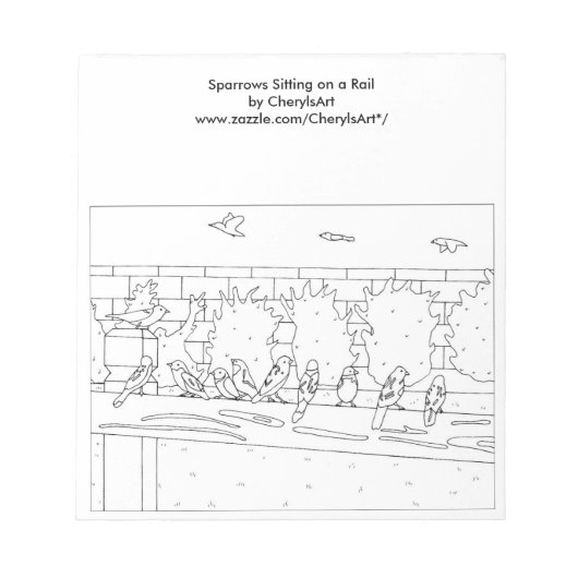 レールのアウトラインに配置するスパーズの色付けノートパッド ノートパッド (正面)