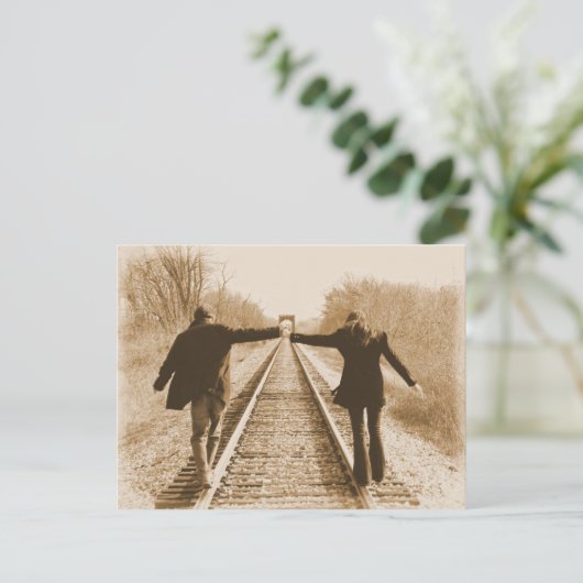 レールを一緒に歩く – はがき (スタンド正面)