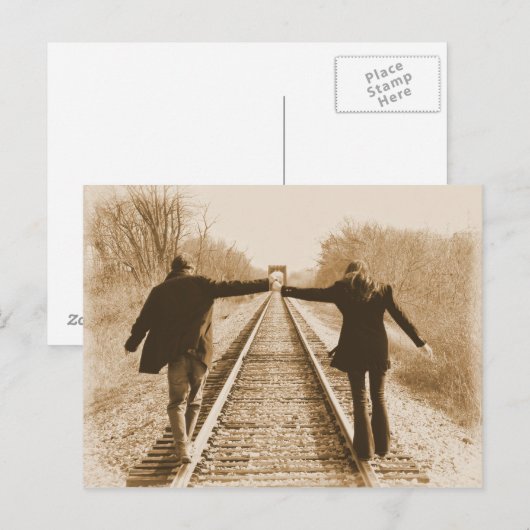 レールを一緒に歩く – はがき (正面/裏面)