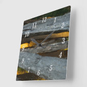 レールテクスチャの分割壁の時計 スクエア壁時計 (傾斜)