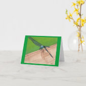 レールノートカードの青いトンボ カード (黄色い花)