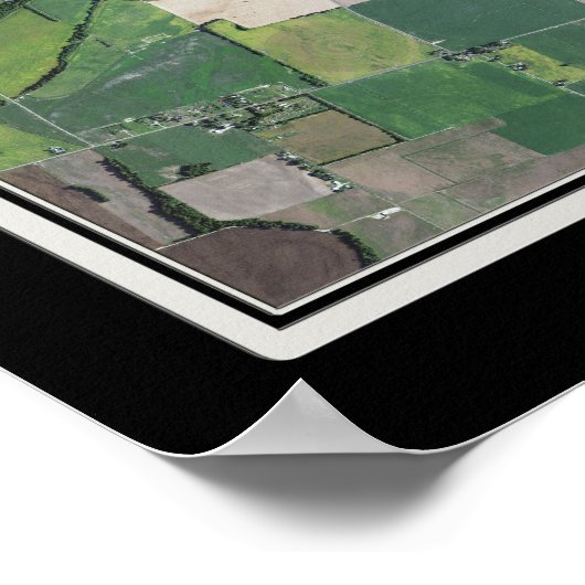 レールフットレイクテネシー衛星ポスターマップ ポスター (角)