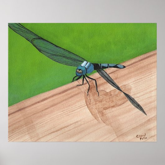 レールポスターに登場するトンボの青い虫 ポスター (正面)
