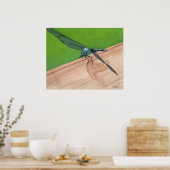 レールポスターに登場するトンボの青い虫 ポスター (キッチン)