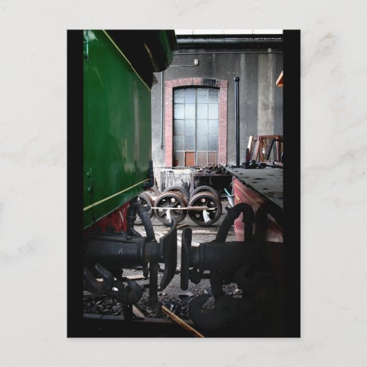 レールヤードオールドスチームトレインルマストロ葉書 ポストカード (正面)