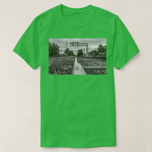 レール上の反射1 Tシャツ (デザイン正面)