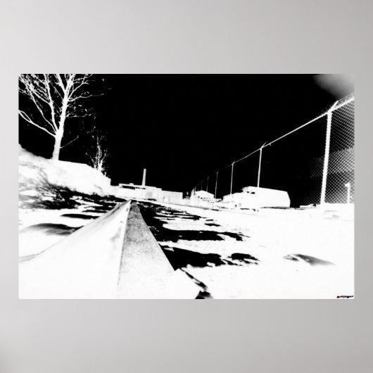 レール道路トラックの地上表示 – 負 ポスター (正面)