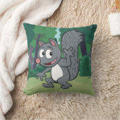 レーンジャーのリック|の灰色にリスの振ること クッション (ブランケット)