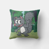 レーンジャーのリック|の灰色にリスの振ること クッション (裏面)