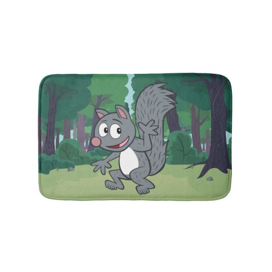 レーンジャーのリック|の灰色にリスの振ること バスマット (正面)