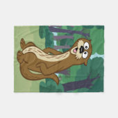レーンジャーのリック| Reggieのカワウソ フリースブランケット (正面(横))