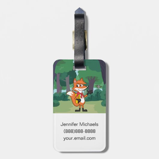レーンジャーのリック| Scarlettのキツネの振ること ラゲッジタグ (裏面縦)