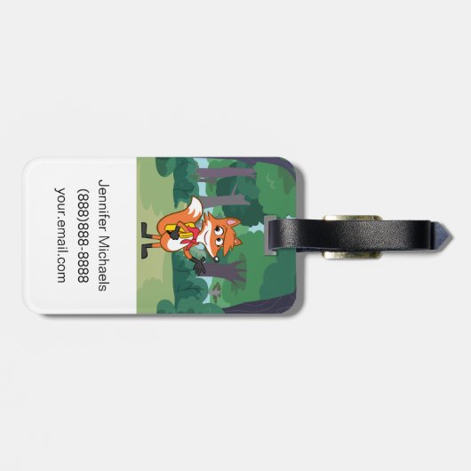 レーンジャーのリック| Scarlettのキツネの振ること ラゲッジタグ (裏面横)