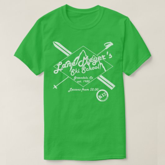 レーン・マイヤー・スキー・スクール Tシャツ (デザイン正面)