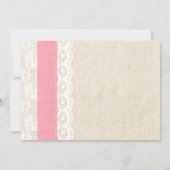 レー素朴スと真珠のブライダルシャワー招待状 招待状 (裏面)