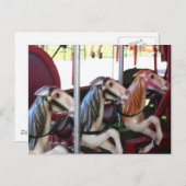 レー静かサーズ回転木馬ホース写真はがき ポストカード (正面/裏面)