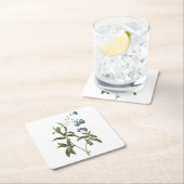 レ忘れドエのme-not(Myosotis scorpioides) スクエアペーパーコースター (インサイチュ)