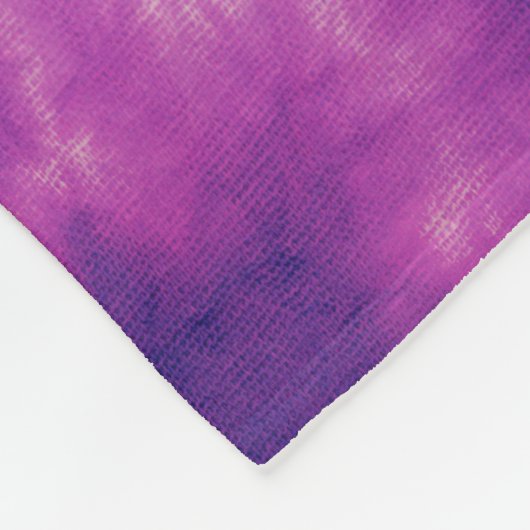 レ最高のディボスエバーレトロパープル絞り染めカスタム フリースブランケット (角)