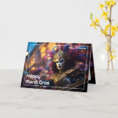 💚💜💛レ王室のガリア：マルディグラスバガランザ カード (黄色い花)