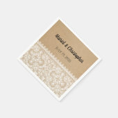 レ素朴スパーソナライズされた結婚ス スタンダードカクテルナプキン (角)