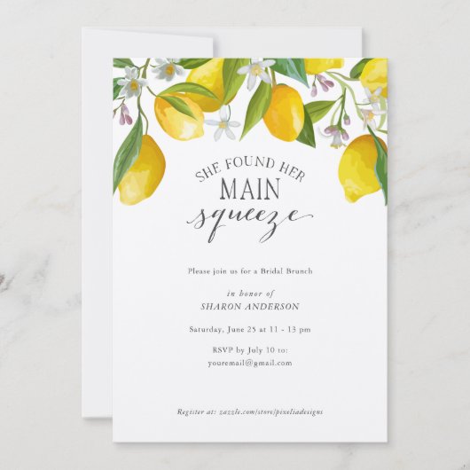 レ素朴モン彼女は彼女の主な締め付けを見つけブライダル 招待状 (正面)