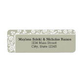 レ素朴ース結婚差出人住所 ラベル (正面)