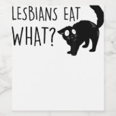 レ食べスLGBTのおもしろい黒猫 ワインラベル (シングルラベル)