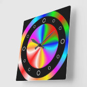 レ鮮やかインボ スクエア壁時計 (傾斜)