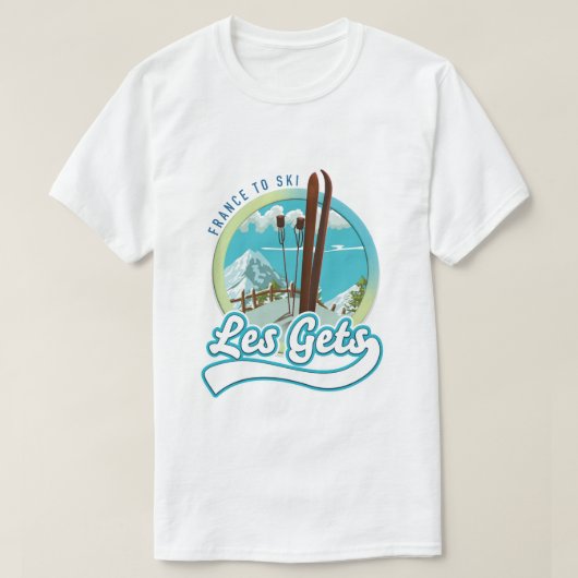 レ・ジェ フランス スキーロゴ Tシャツ (デザイン正面)