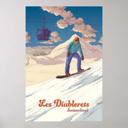 レ・ディアブレレ雪山スキーツアーのポスター ポスター (正面)