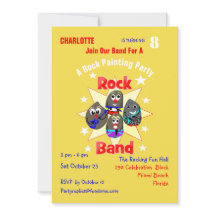 ロおもしろいックバン絵を描ドロックパーティー