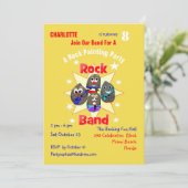 ロおもしろいックバン絵を描ドロックパーティー 招待状 (スタンド正面)