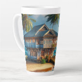 ロかわいらしグキャビンビーチハウス カフェラテマグ (左アングル)