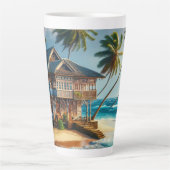 ロかわいらしグキャビンビーチハウス カフェラテマグ (正面)