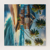 ロかわいらしグキャビンビーチハウス ジグソーパズル (横)