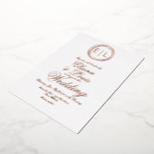 ロはっきりしたゴリングや輪結婚の押し箔招待状 箔招待状 (回転した状態)