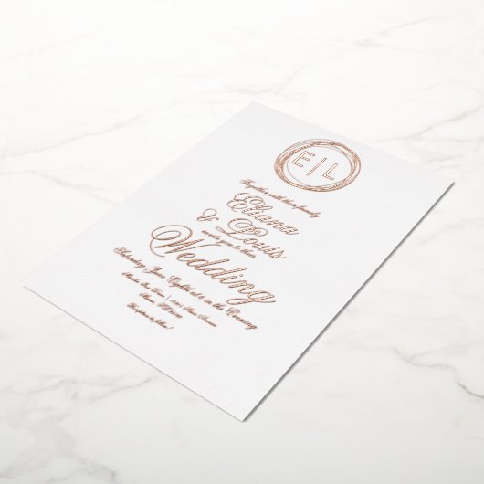 ロはっきりしたゴリングや輪結婚の押し箔招待状 箔招待状 (回転した状態)