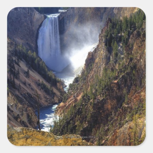 ロアイエローストーン滝、イエローストーン国立 スクエアシール (正面)