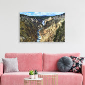 ロアイエローストーン滝 キャンバスプリント (インサイチュ (リビング))