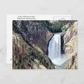 ロアイエローストーン滝 ポストカード (正面/裏面)
