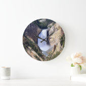 ロアイエローストーン滝 ラージ壁時計 (ホーム)
